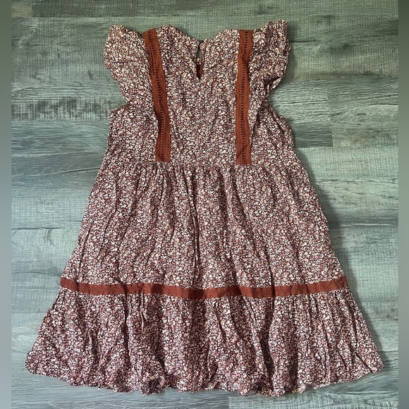 Madewell Flutter-Sleeve Mini Dress Cottage Garden Large Vintage Mulberry Floral - Picture 7 of 7